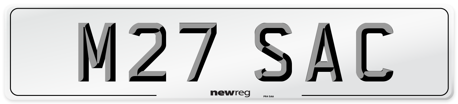 M27 SAC Number Plate from New Reg